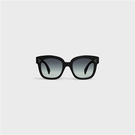 celine oversized s002 sunglasses in acetate black|OVERSIZED S002 SUNGLASSES IN ACETATE .